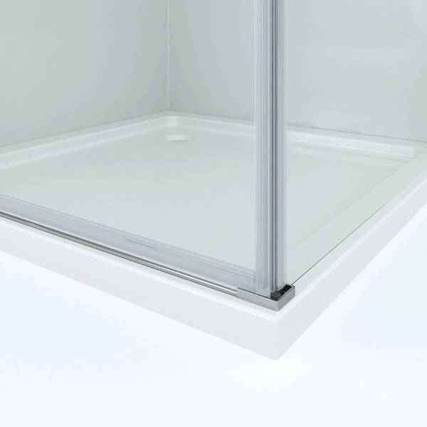 Duschtür 180° Drehtür mit Seitenwand 75 x 70 cm