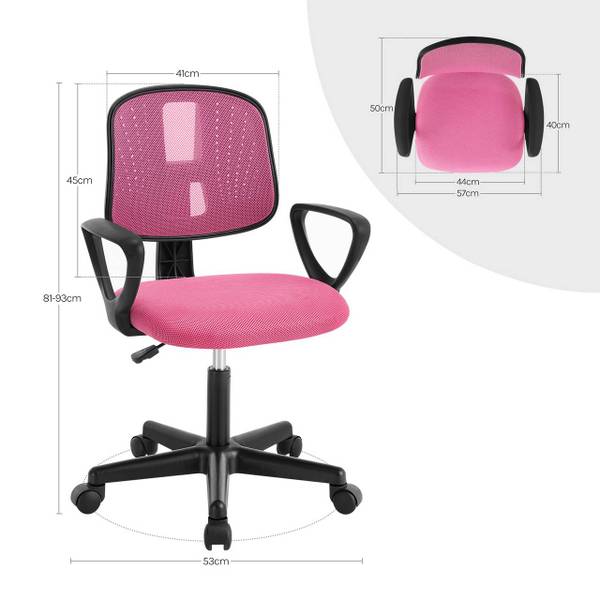 Bürostuhl Irakli Schwarz - Hellrosa