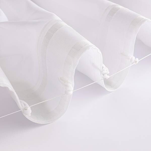 Wellengardine Voile Weiß - Textil - 300 x 1 x 245 cm
