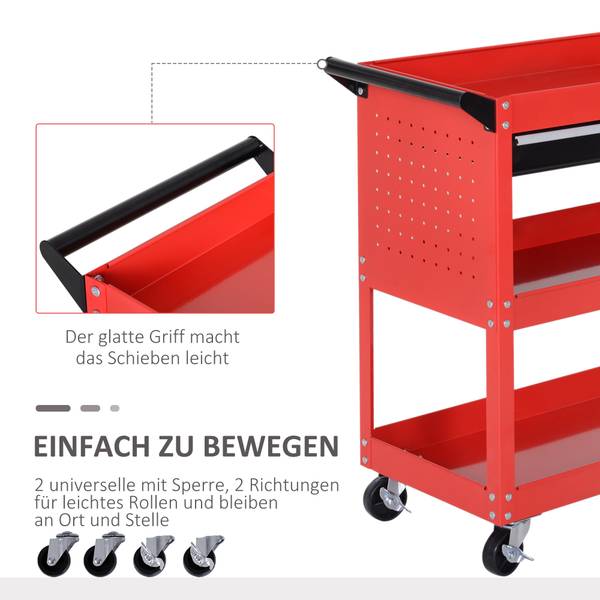 Werkzeugwagen B20-065 Metall - 35 x 76 x 82 cm