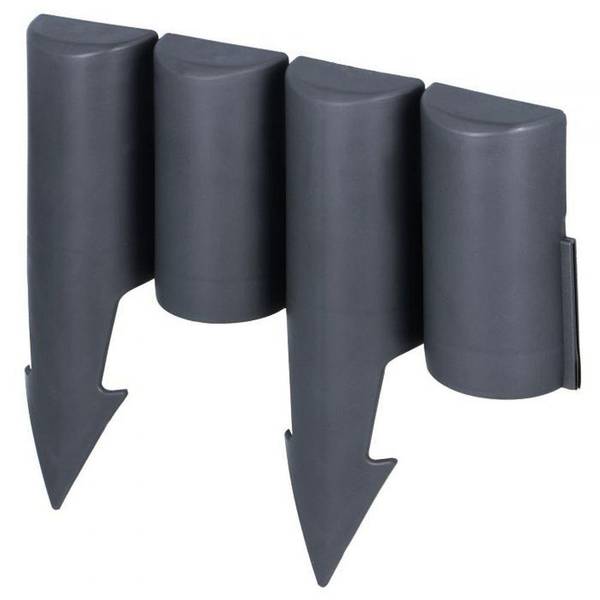 Gartenpalisade SET147 Grau - Kunststoff - 5 x 23 x 500 cm