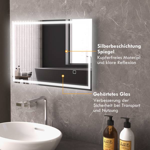 Badezimmerspiegel 834-032V91SR 70 x 50 cm