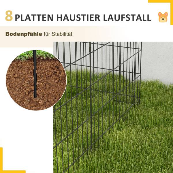Welpenauslauf D06-020V01BK Höhe: 76 cm