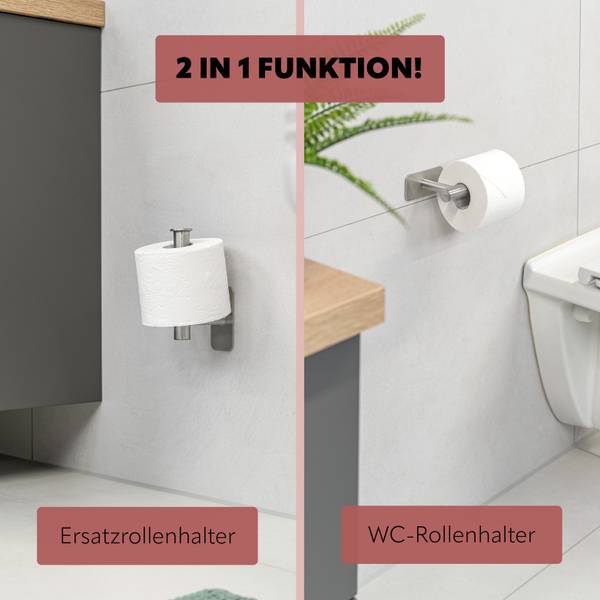 Toilettenpapierhalter Piazza Tape 94043 Silber - Metall - 17 x 5 x 9 cm