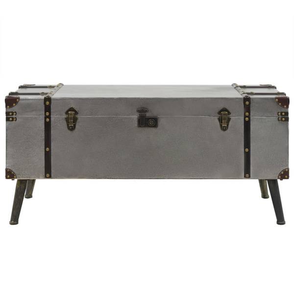 Table basse 245759 Argenté - Aluminium - 51 x 48 x 102 cm