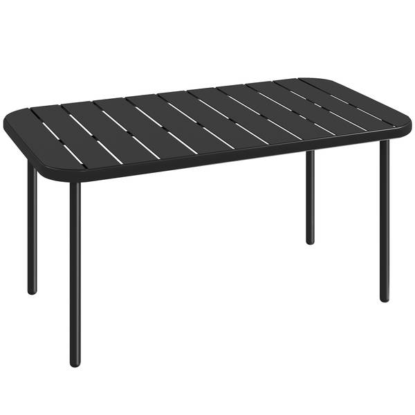 Couchtisch 84K-051V00BK Schwarz - Stahl - 50 x 43 x 90 cm