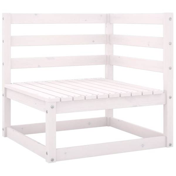 Salon de jardin 3009924-2 (lot de 5) Blanc - Polyester - Pin - 70 x 30 x 70 cm
