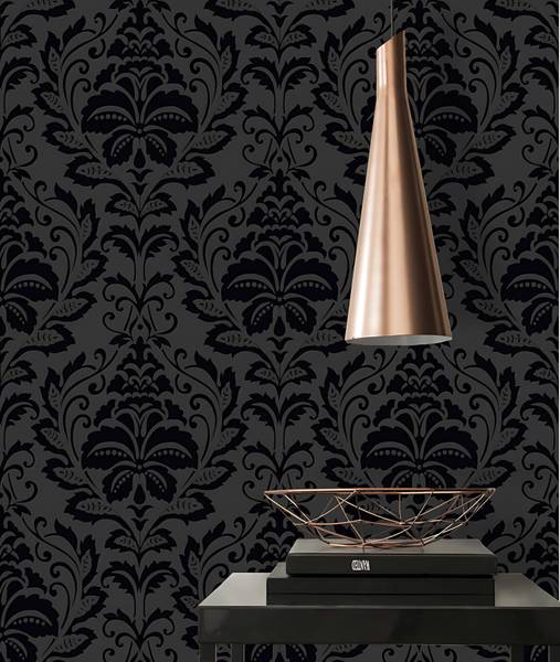 Vliestapete 255426-GU Schwarz - Kunststoff - 53 x 1 x 1005 cm