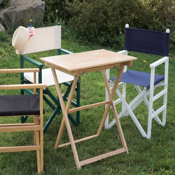 Klappbarer Tisch WH13361 Braun - Massivholz - 70 x 8 x 70 cm