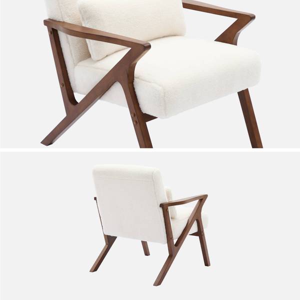 Sessel Weiß - Textil - 75 x 81 x 70 cm