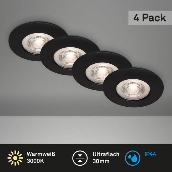Einbauleuchten KULANA 12er Set Schwarz