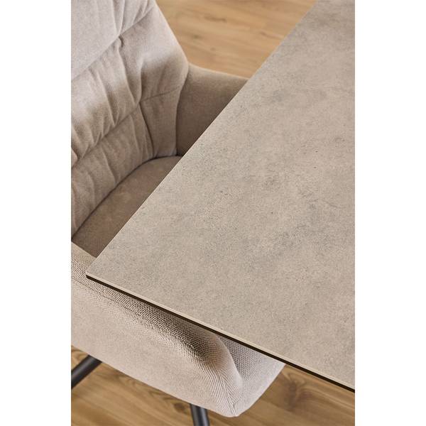 Esstisch Heaven Grau - Glas - 135 x 76 x 80 cm