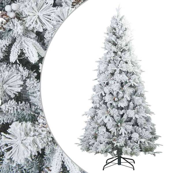 Sapin de Noël artificiel 42019308 Blanc - PVC - 90 x 180 x 90 cm