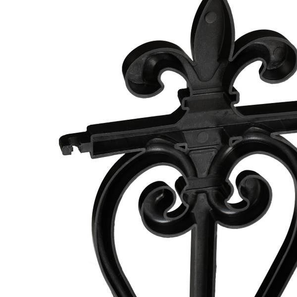Lot de 6 bordures de jardin en plastique Noir - Polypropylène - 61 x 33 x 1 cm