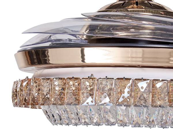 Ventilateur de plafond ASHLEY Doré - Métal - 47 x 53 x 47 cm