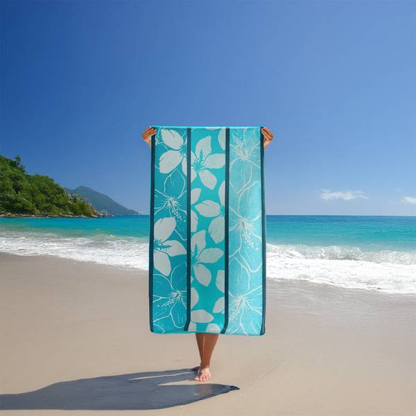 Strandtuch Miyako Blau - Textil - 90 x 1 x 170 cm