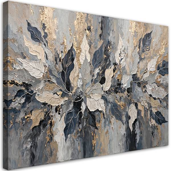 Wandbild blätter glamour 120 x 80 cm