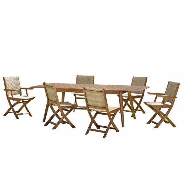 Garten-Sitzgruppen – Essbereich VICK Braun - Akazie - 100 x 75 x 180 cm
