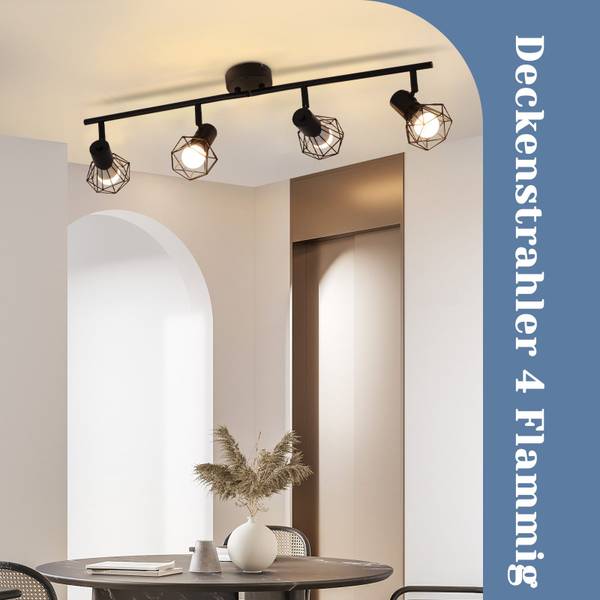 Spot plafond Flagler Noir - Métal - 20 x 10 x 71 cm