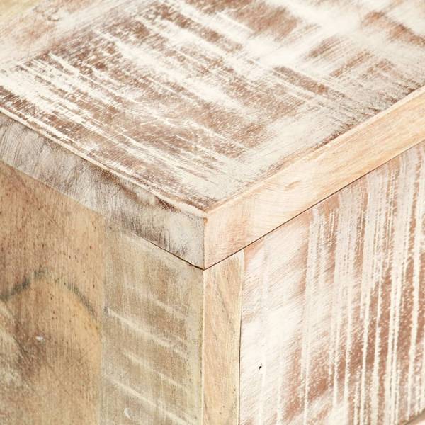 Couchtisch M603553 Weiß - Massivholz - 117 x 30 x 117 cm