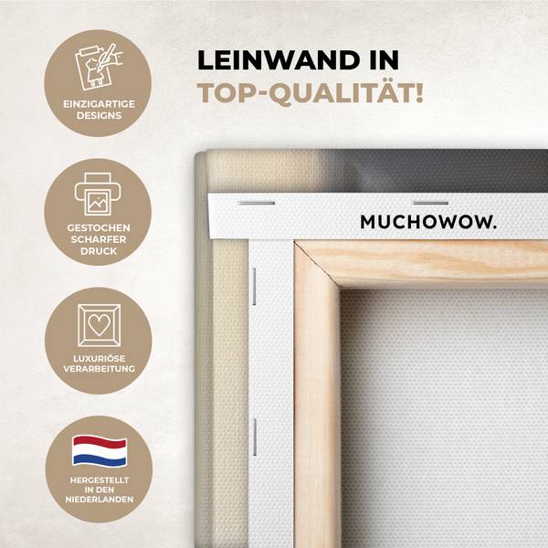 LEINWANDBILD Zitronen Gelb - Baumwollstoff - 40 x 60 x 2 cm