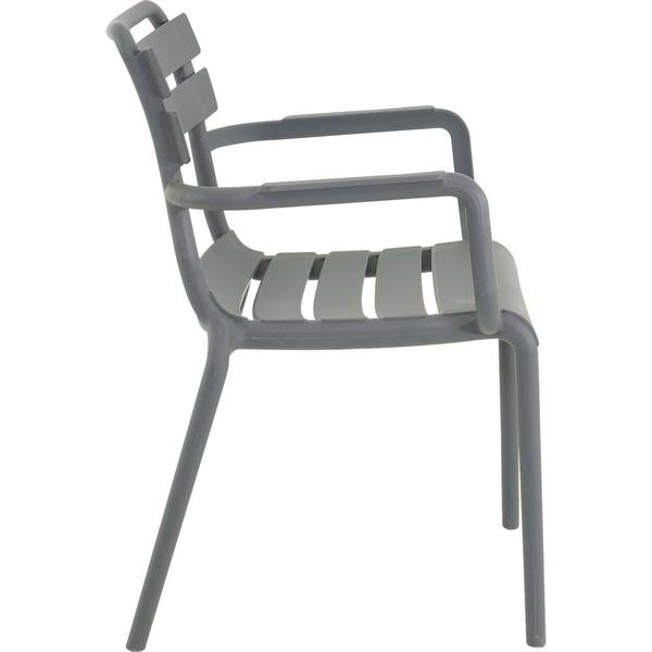Bistro-Sessel TORVI Grau - Kunststoff - 56 x 248 x 54 cm