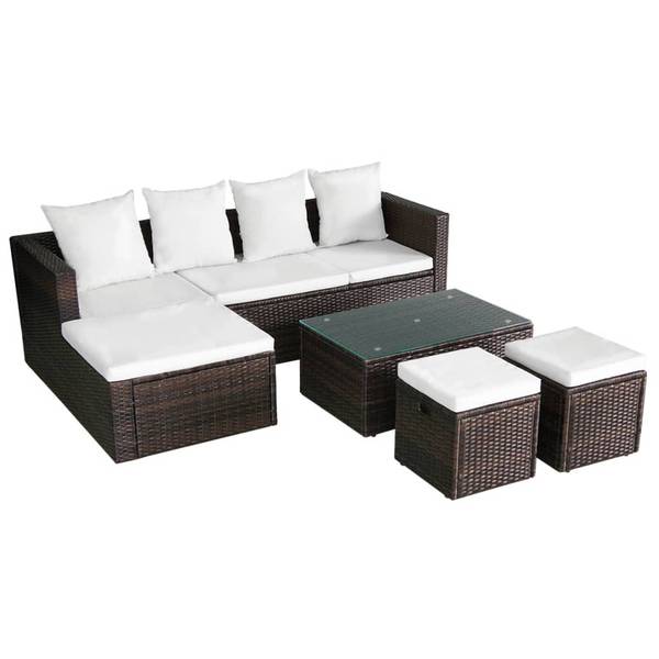 Gartenmöbel-Set 3006305 (4-teilig) Braun - Polyester - 50 x 33 x 80 cm