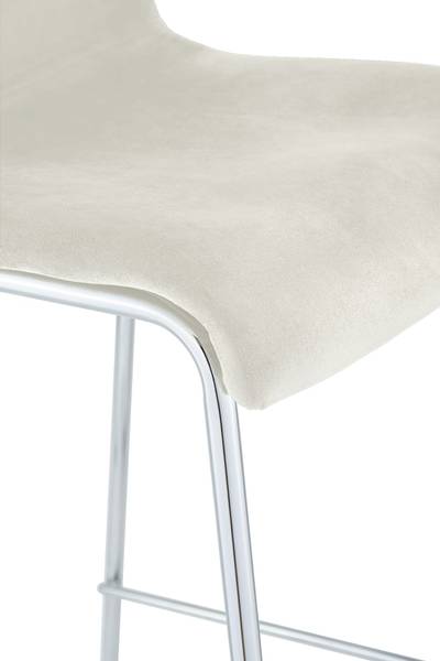 Barkruk Hover crèmekleurig - 43 x 100 x 48 cm - stoel - kunstmatig dierenvel