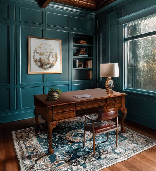 Schreibtisch CHIPENDALE I Braun - Holz teilmassiv - 160 x 79 x 80 cm