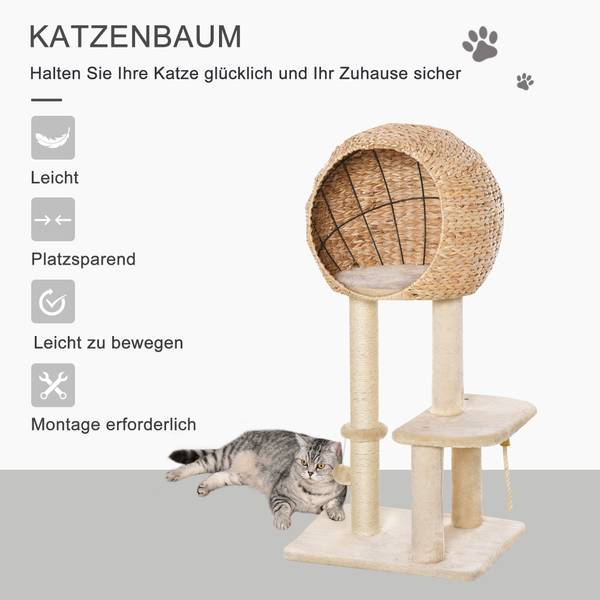 Kratzbaum BB7237 Beige - Holzwerkstoff - 41 x 41 x 50 cm