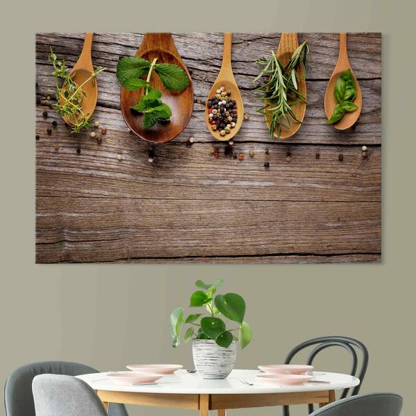 Akustikbild Kräuter und Gewürze 70 x 50 cm