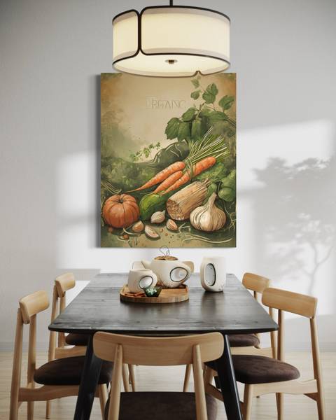 Wandbild gemüse in der küche 80 x 120 cm