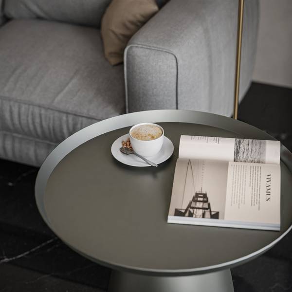 Couchtisch VORTELLE Grau - Holzwerkstoff - 50 x 49 x 50 cm