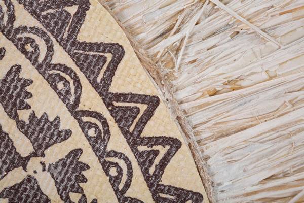 Tableau sur toile Malindi Beige - Bois massif - 3 x 100 x 100 cm