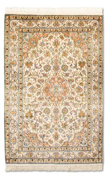 Orientteppich Premium Beige - Seide - 62 x 1 x 95 cm