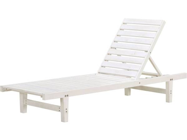 Bain de Soleil en bois  Rawai  - Blanc Blanc - Bois massif - 65 x 96 x 194 cm