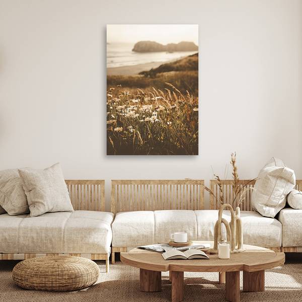Canvas schilderij Strand 40 x 60 cm