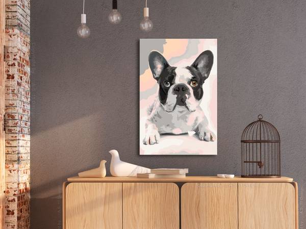 Wandbild Malen nach Zahlen Tiere Caj Baumwollstoff - 40 x 60 x 2 cm