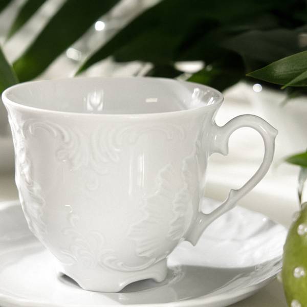 Kaffeeservice ROCOCO MARIA 18-tlg Weiß - Porzellan