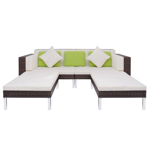 Gartenmöbel-Set 294024 (4-teilig) Braun - Polyester - Stahl - 68 x 29 x 100 cm