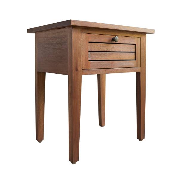 Nachttisch Loggia Braun - Akazie - 45 x 50 x 35 cm