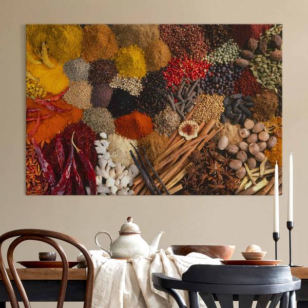 Akustikbild Gewürze exotisch 150 x 100 cm