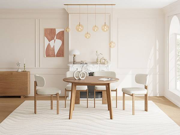 Esstisch MARIZEL Beige - Holz teilmassiv - 200 x 75 x 120 cm