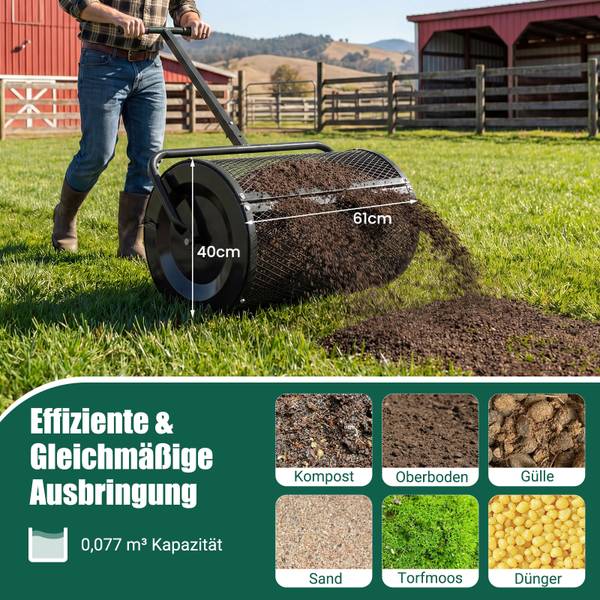 Kompoststreuer SF6870 Schwarz