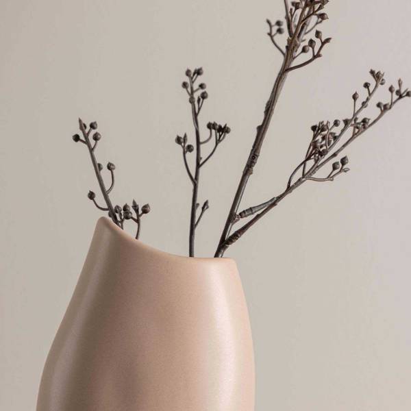 Vase en grès Ernst Rose foncé
