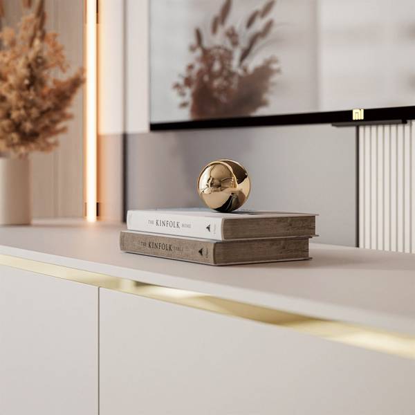 RTV-Schrank AURORA Hängend Beige - Holzwerkstoff - 180 x 32 x 40 cm