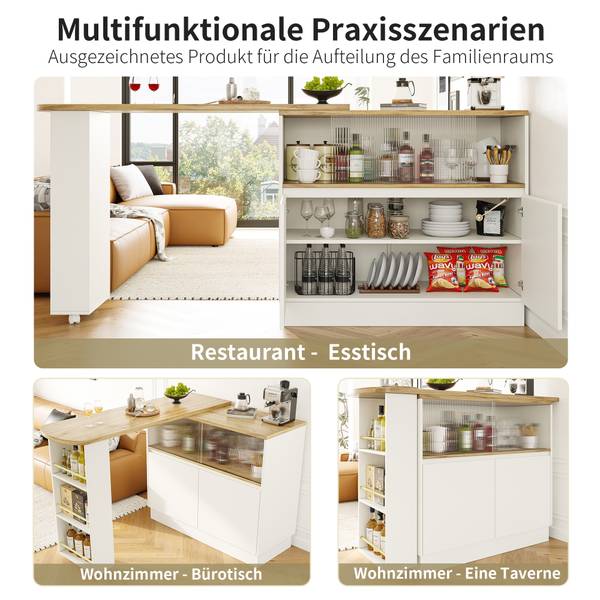 Barschrank VERTEXVEXX Weiß - Holzwerkstoff - 100 x 45 x 90 cm
