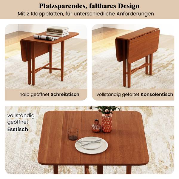 Holzesstisch WO70043IZDE Braun - Holzwerkstoff - 90 x 75 x 90 cm