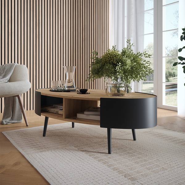 Couchtisch Lofta 58486 Schwarz - Eiche Dakota Dekor