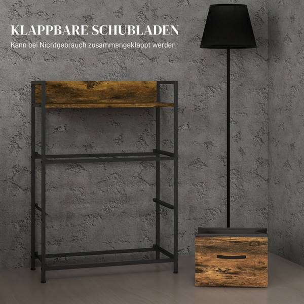 Kommode 831-760V00RB Braun - Textil - 29 x 85 x 60 cm